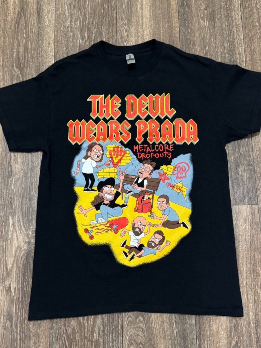 The Devil Wears Prada Metalcore Dropouts Tour T-Shirt Size M Black Band Tee